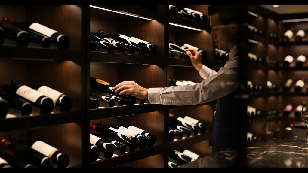 Présentation élégante d'une carte des vins avec grands crus dans un restaurant gastronomique