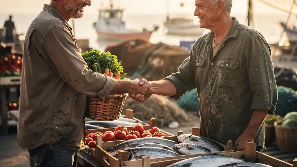 Connexion symbolique entre agriculture terrestre et ressources marines durables