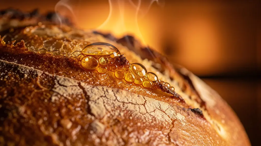 Technique de recuisson Flash Baking d'un pain précuit montrant le choc thermique